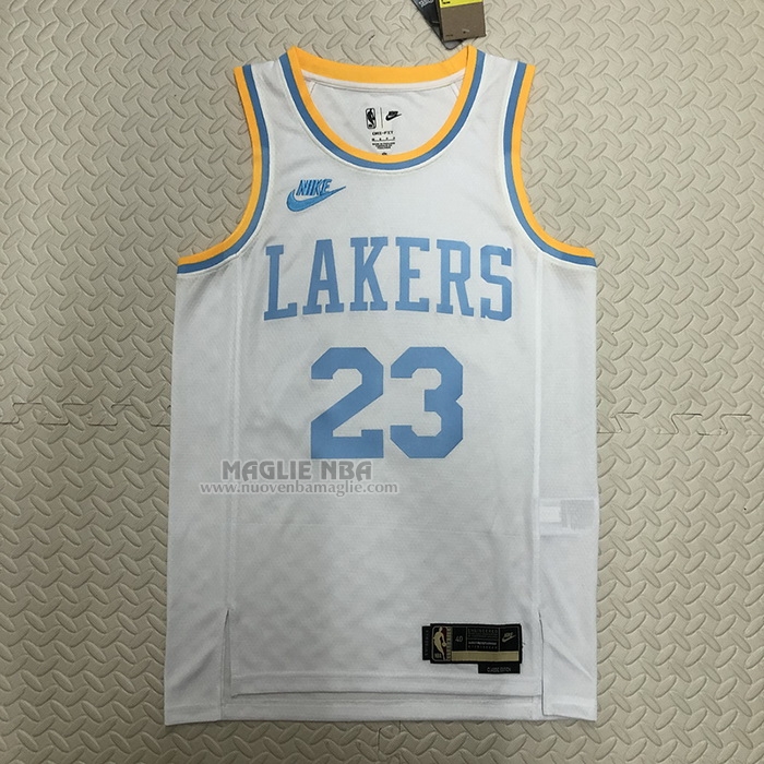 Maglia
 LeBron James NO 23 Los Angeles Lakers Classic 2022-23 Bianco
